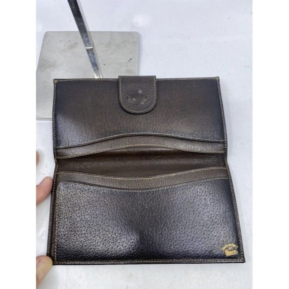 Gucci Brown Long Vintage Canvas Wallet - Picture 7 of 9